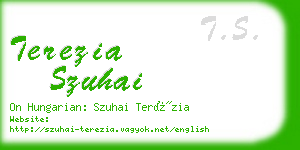 terezia szuhai business card